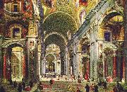 Giovanni Paolo Pannini Interior of St Peter s Rome USA oil painting artist